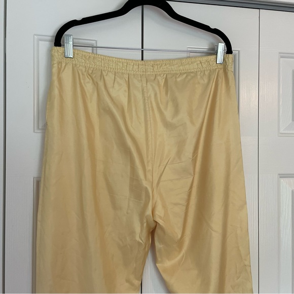 Vtg Y2K Adidas Gold Satin Track Pants Joggers Sz Medium Ankle Zip - Picture 10 of 15